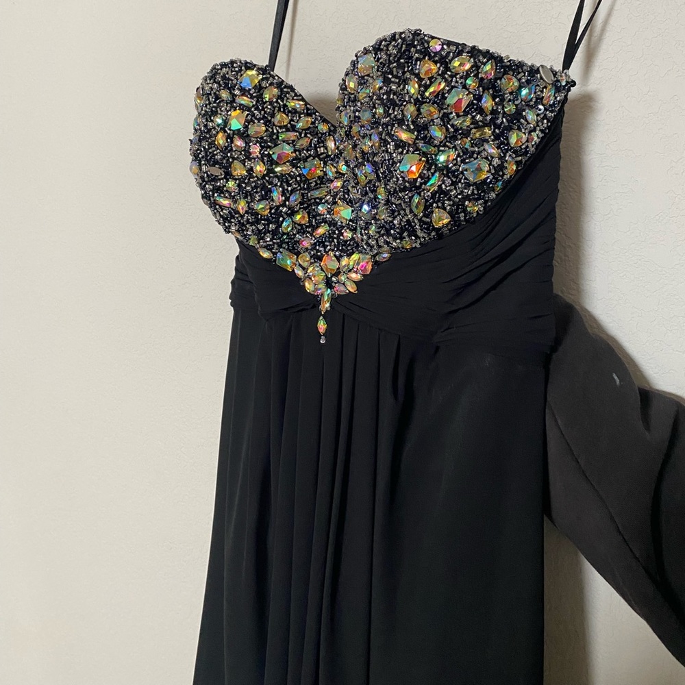 Prom Dress Black Jewled